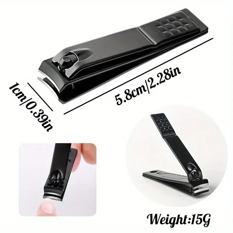 Finition du coupe-ongles noir en acier inoxydable