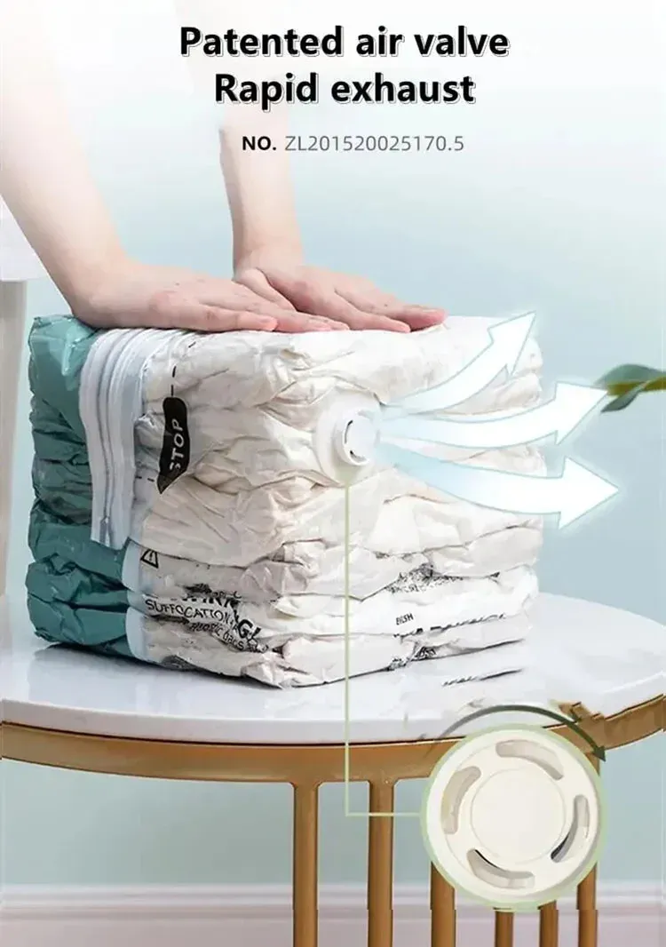 Sac de rangement sous vide, détail de la matière