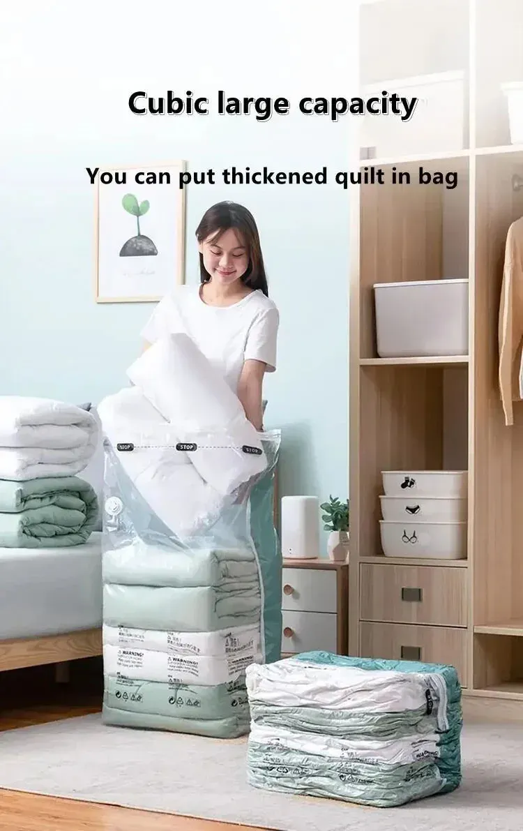 Sac de rangement sous vide en situation