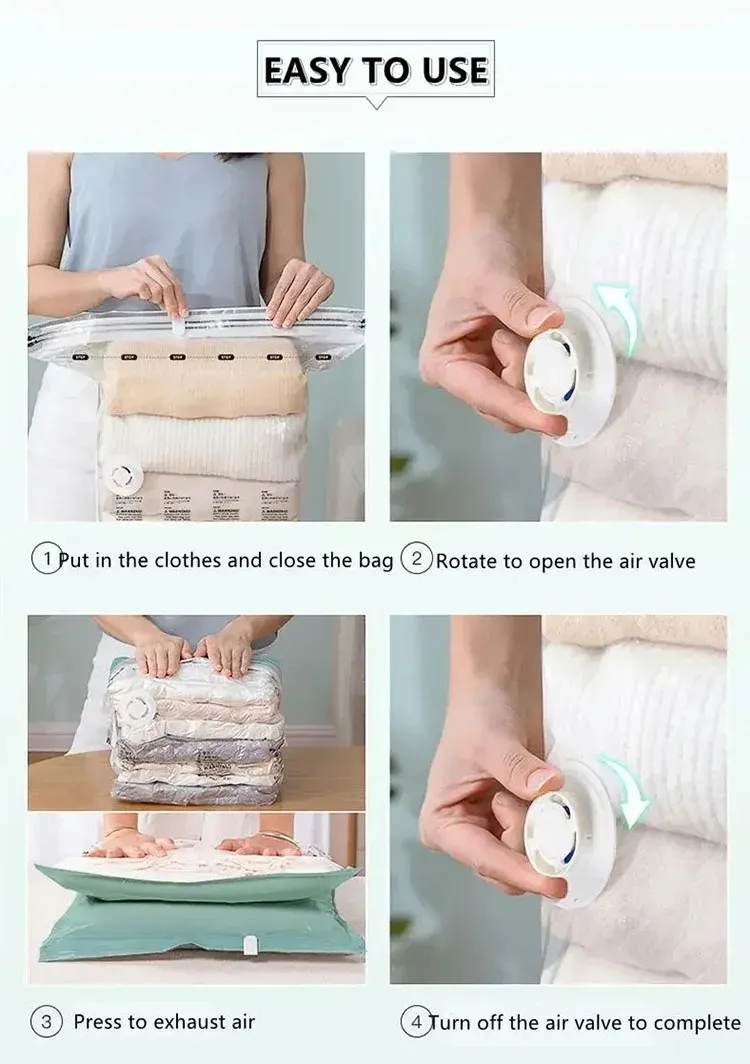 Sac de rangement sous vide, présentation finale