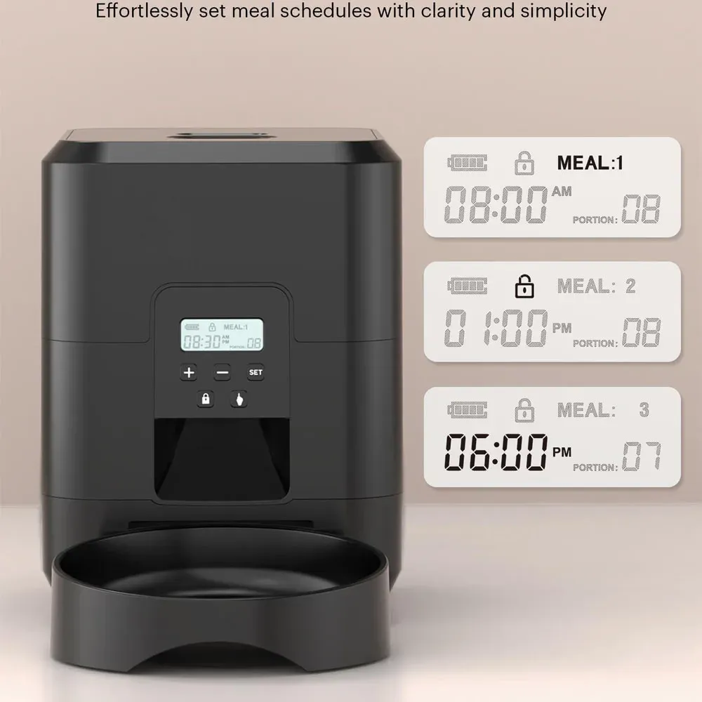 Distributeur automatique intelligent pour chats et chiens avec minuterie et dosage programmable 3