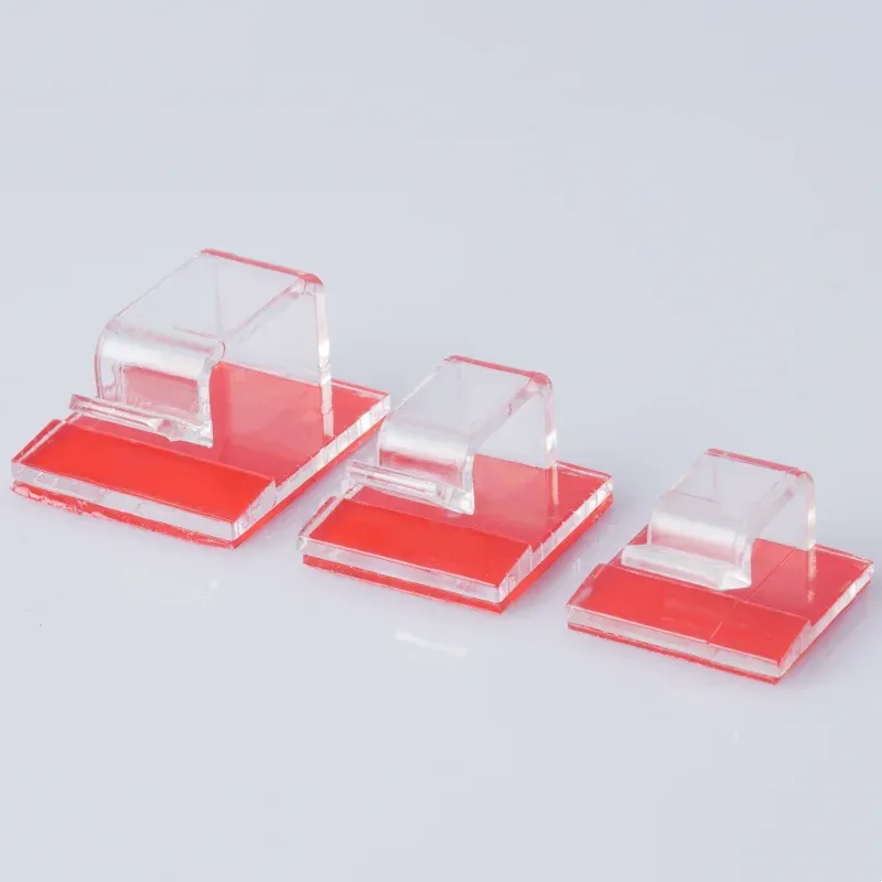 Lot de 50 ou 100 clips adhésifs transparents en acrylique pour câbles, organisateurs de fils résistants pour la maison et le bureau 6