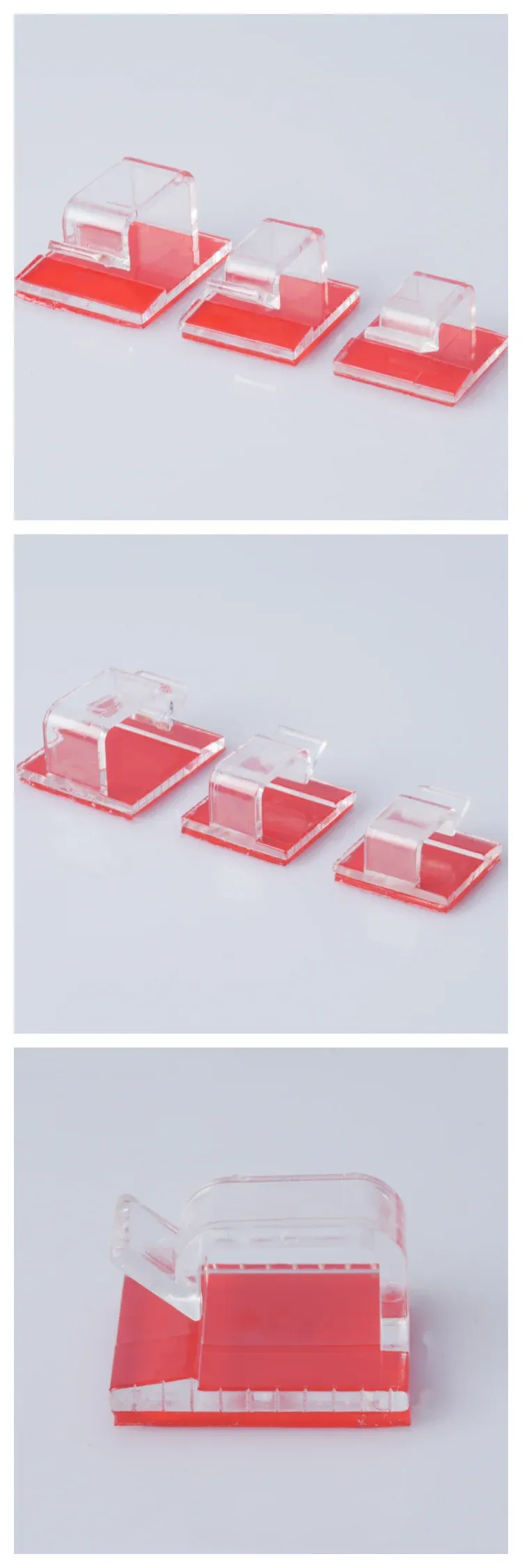 Détails des clips de câble transparents