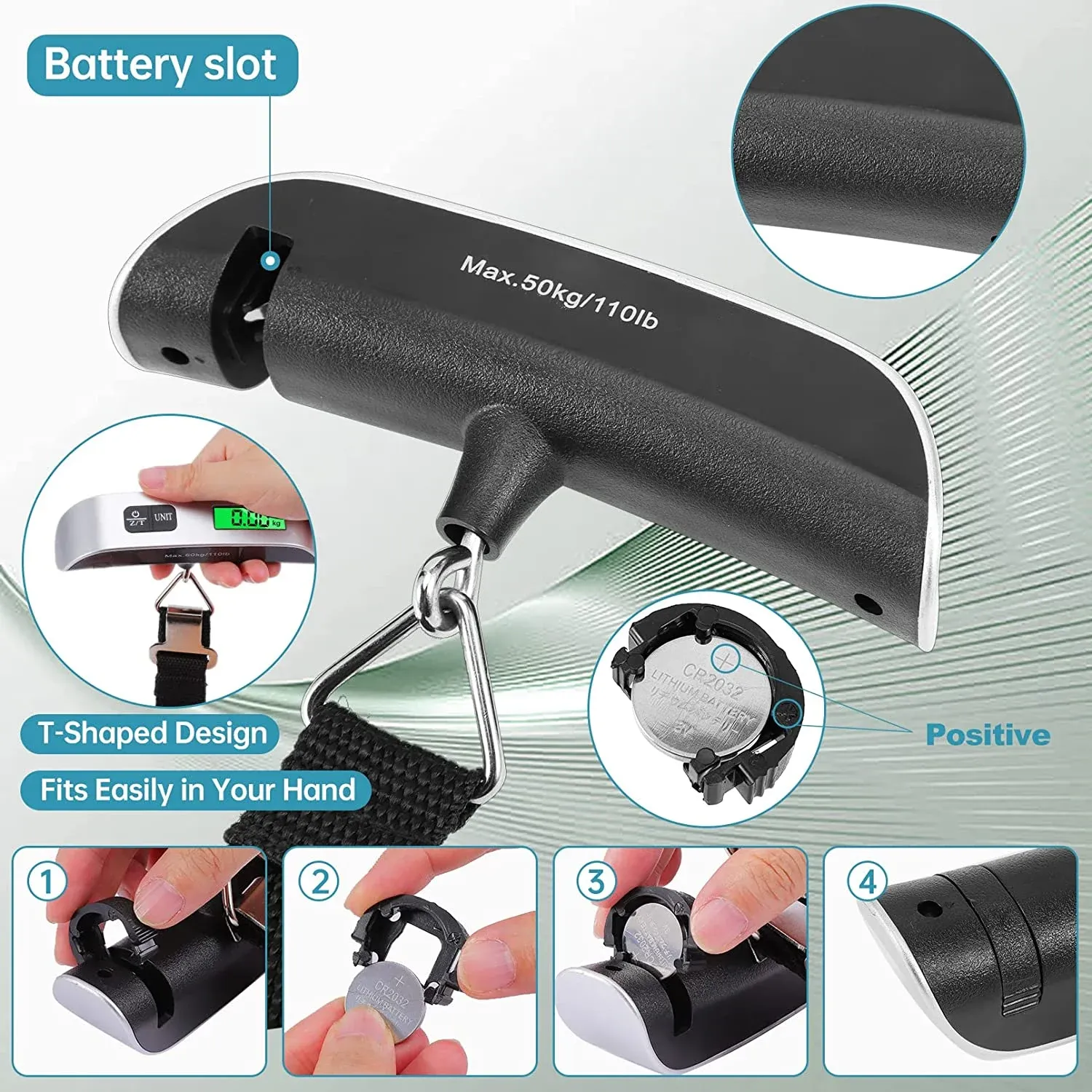 Balance électronique portable à bagages, détail