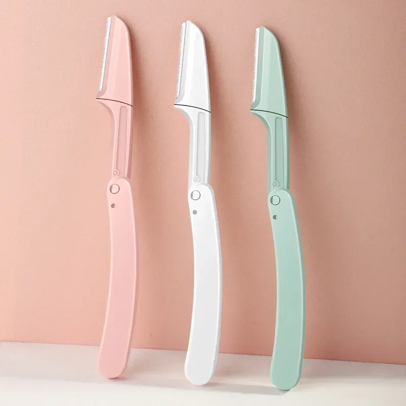 3 pièces rasoir de sourcils épilateur facial pour femmes, couteau de poche profilateur de sourcils 4