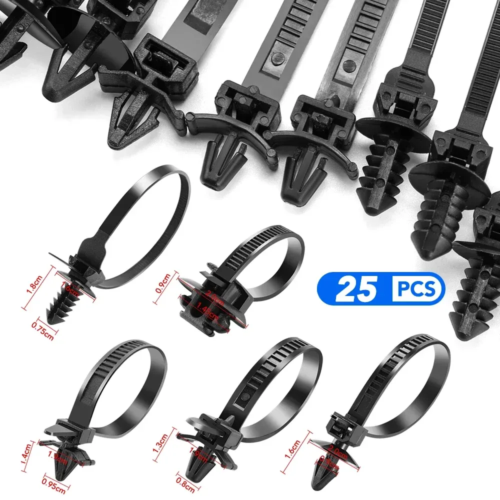 Le title is already in French, so I'll produce a clean, professional French version without the keyword stuffing.
Clips de fixation pour câble en nylon pour automobile, lot de 25, serre-câbles autobloquants avec sangle de fixation pour tuyau