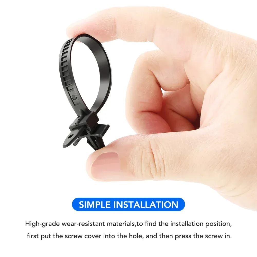 Le title is already in French, so I'll produce a clean, professional French version without the keyword stuffing.

Clips de fixation pour câble en nylon pour automobile, lot de 25, serre-câbles autobloquants avec sangle de fixation pour tuyau 3