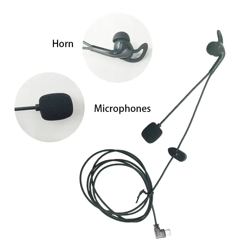 Casque d'arbitre intra-auriculaire, connectique