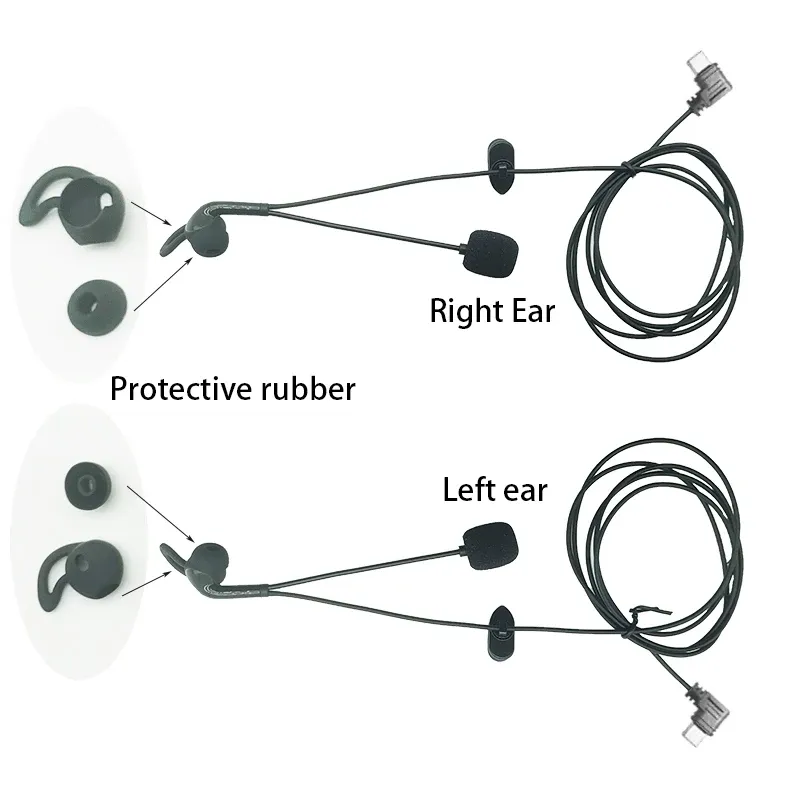 Casque d'arbitre intra-auriculaire, vue latérale