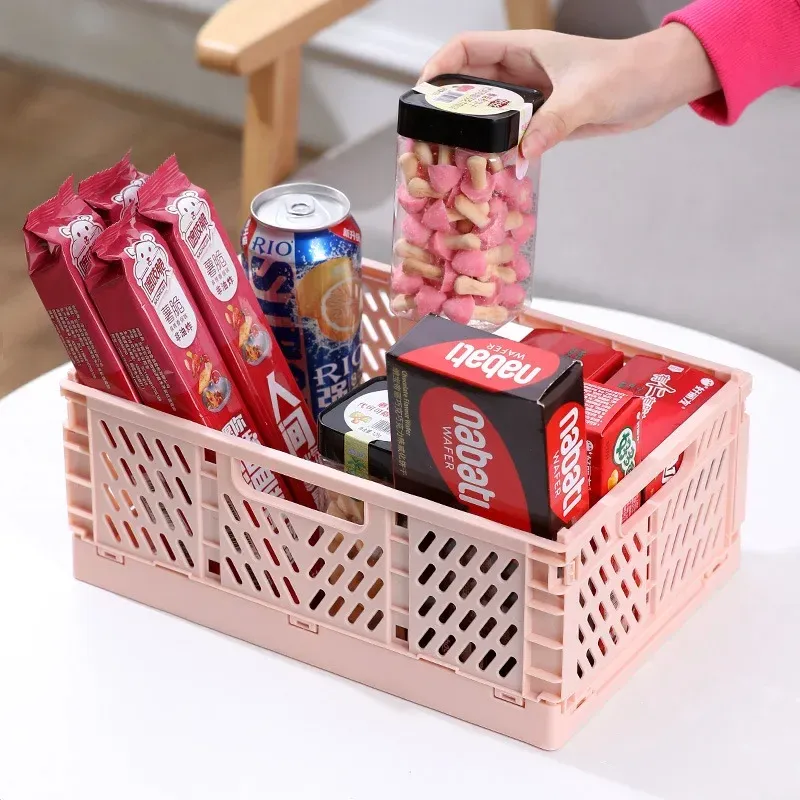 Panier de rangement pliable pour garde-robe, cuisine et salle de bain 3
