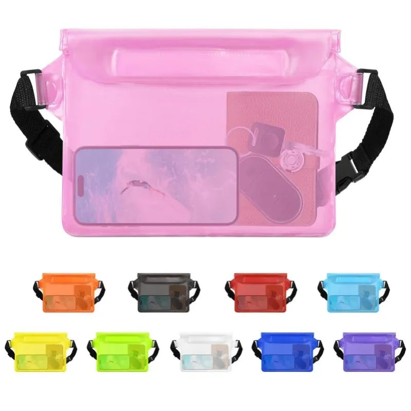 Sac de natation haute étanchéité, sac sec sous-marin transparent grande taille pour téléphone portable iPhone - Image 1