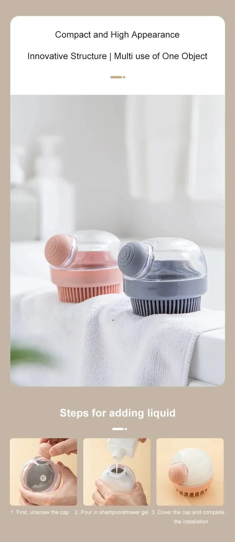 Brosse de bain en silicone pour animaux de compagnie, vue 11