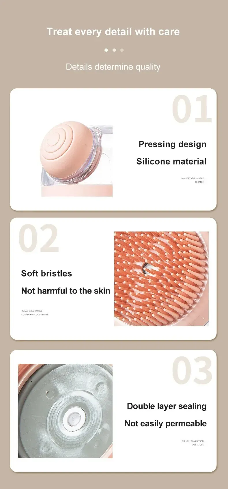 Brosse de bain en silicone pour animaux de compagnie, vue 13
