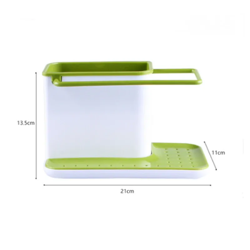 Étagère de rangement pour évier de cuisine avec porte-éponge et supports d'ustensiles 6