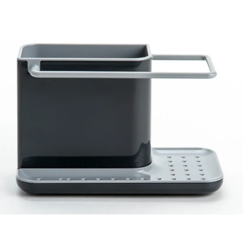 Étagère de rangement pour évier de cuisine avec porte-éponge et supports d'ustensiles 8