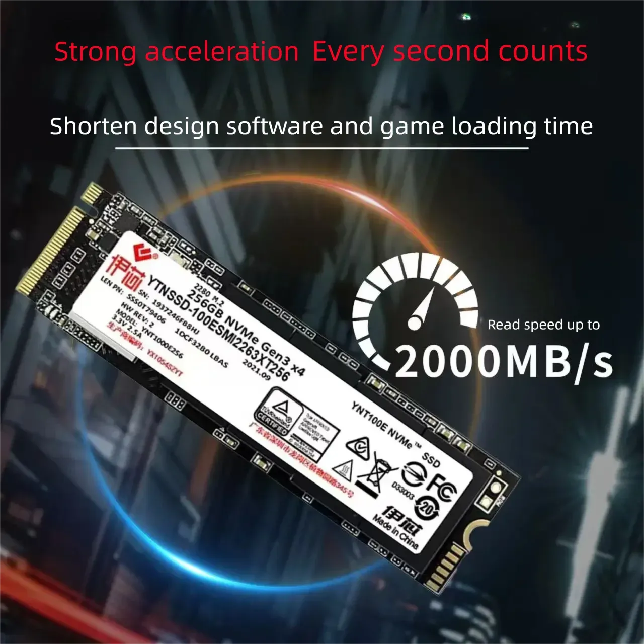 SSD M.2 NVMe YIXIN 256 Go, 512 Go, 1 To, 2 To, PCIe 3.0, disque SSD interne pour ordinateur portable, ordinateur de bureau et console de jeu 2