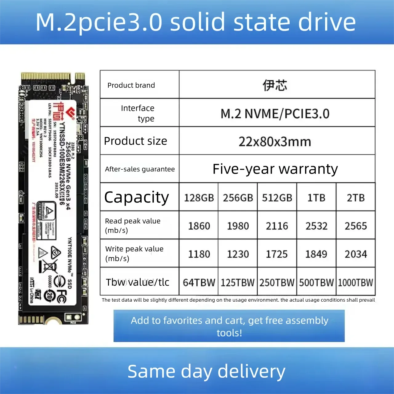 SSD YIXIN, conception compacte