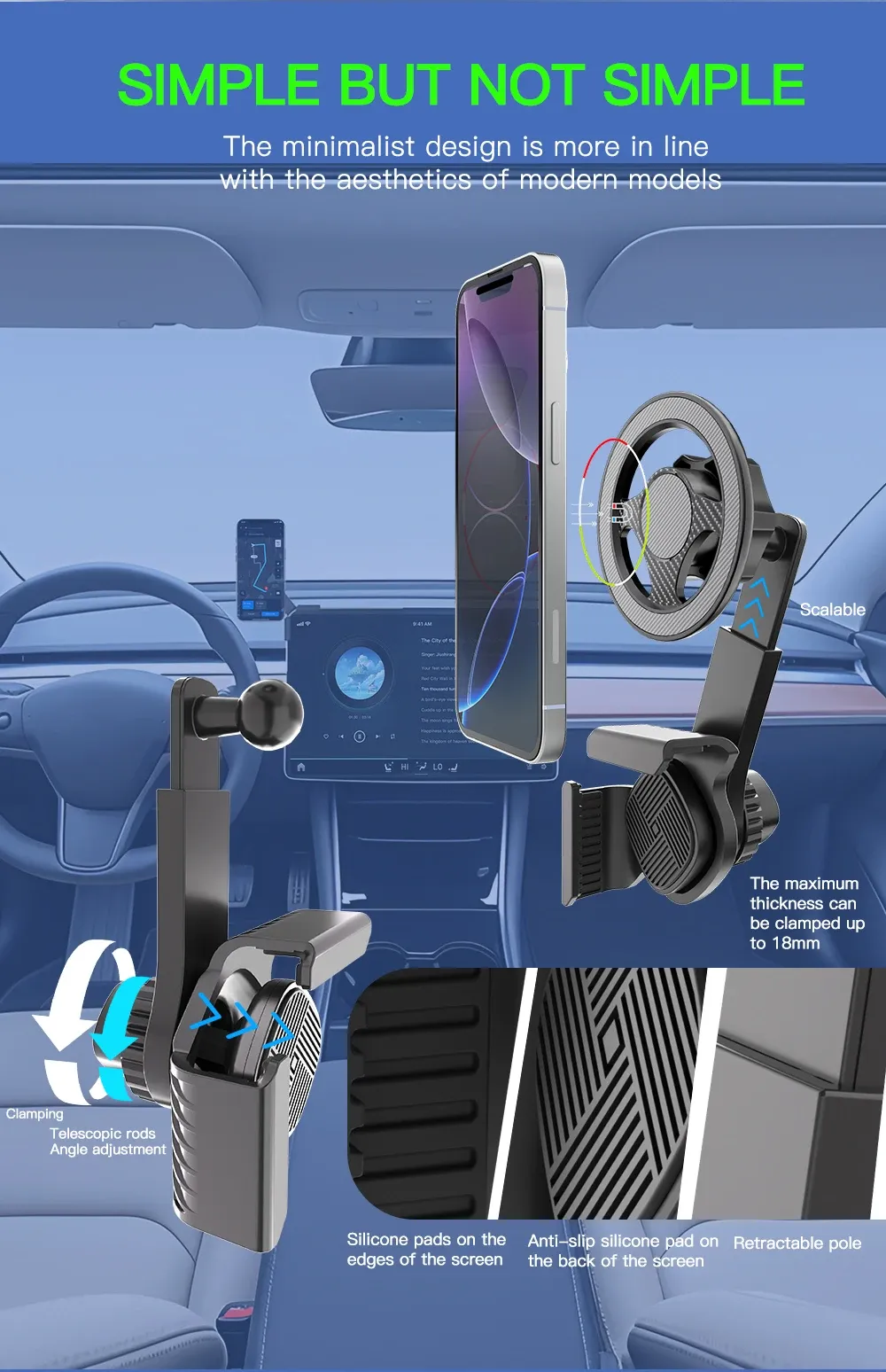 Support téléphone auto dans l'habitacle
