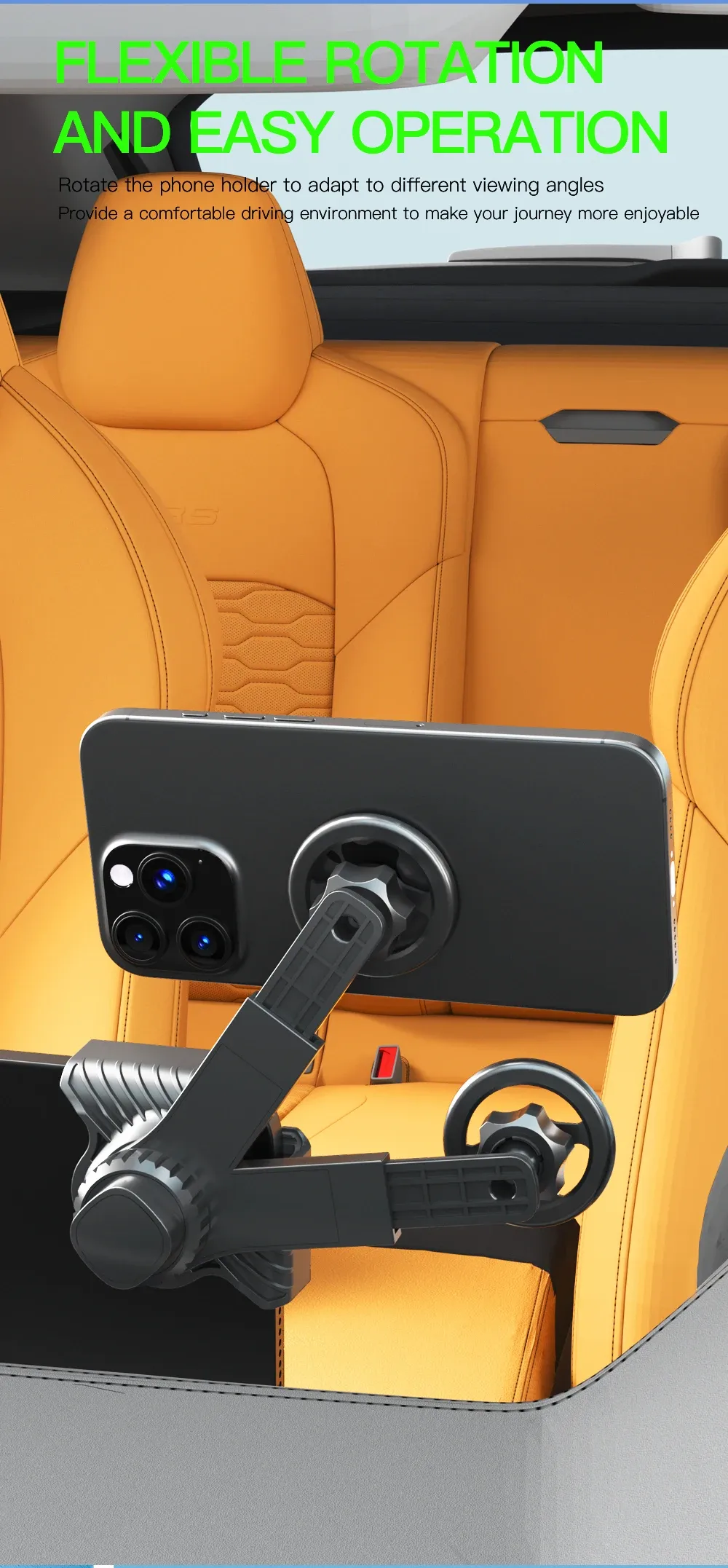 Support magnétique téléphone pour voiture, mise en situation