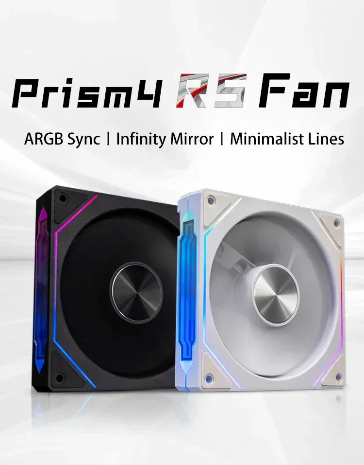 Ventilateur LDPCSJ Prisme 4RS 120 mm avec éclairage ARGB