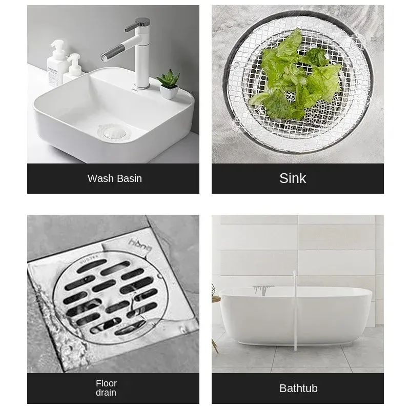 Attrape-cheveux en maille pour douche et évier de cuisine 4