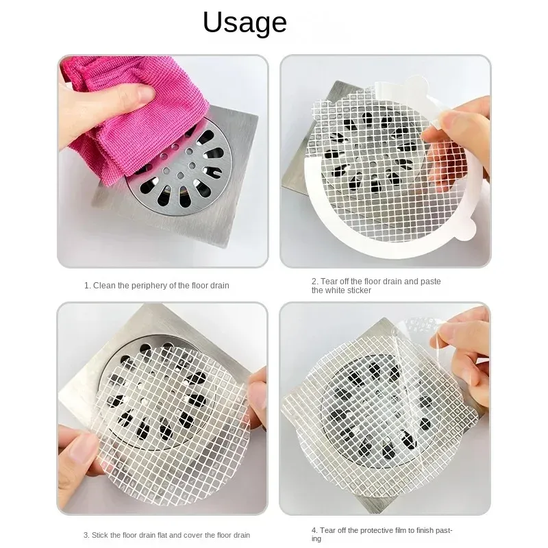 Attrape-cheveux en maille pour douche et évier de cuisine 5