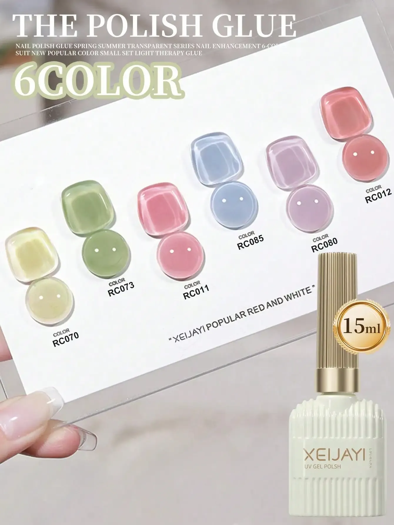 Ensemble de vernis gel été présenté en détail