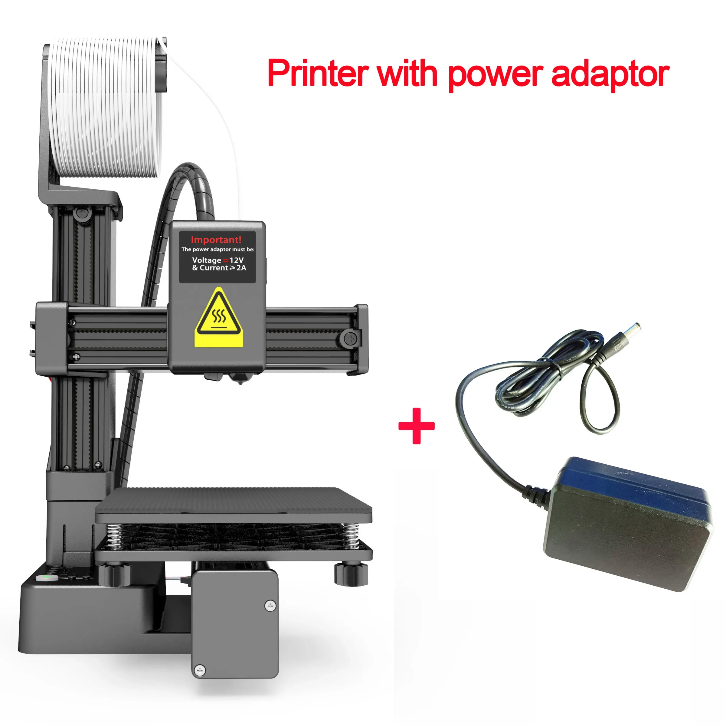 Imprimante 3D EasyThreed, entrée de gamme, compatible PLA, TPU et filament 1,75 mm, alimentation secteur incluse 7