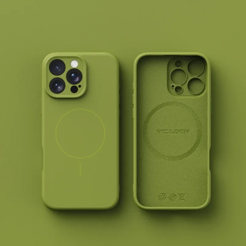 Coque de téléphone en silicone liquide souple pour iPhone 18, 17 Air, 16 Plus, 15, 14, 13, 12, 17 Pro Max, compatible MagSafe, avec finition mate et fonction de recharge sans fil. 15