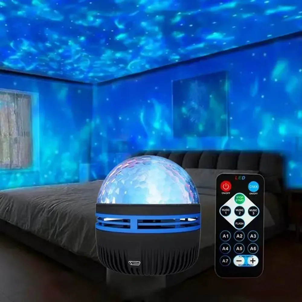 Ambiance ciel étoilé projetée sur le plafond
