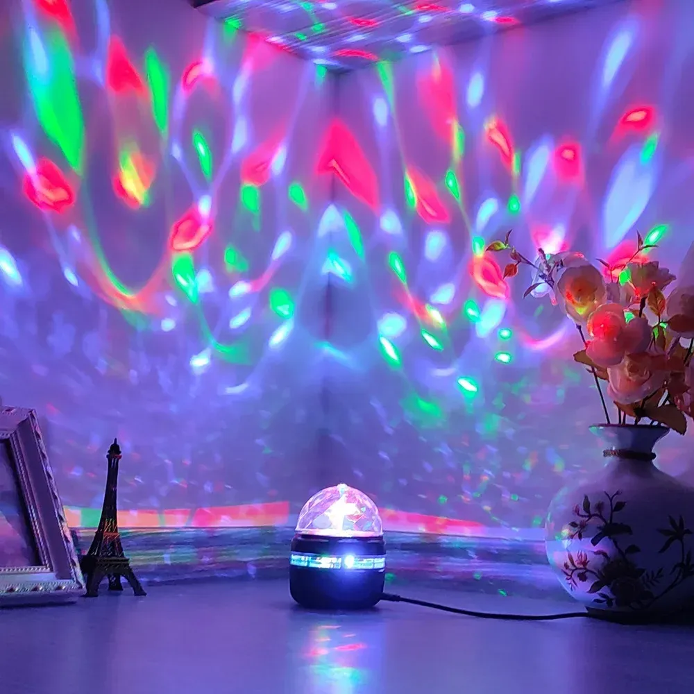 Projecteur LED ciel étoilé et aurore boréale avec télécommande et rotation automatique, décoration pour la maison et les fêtes 11