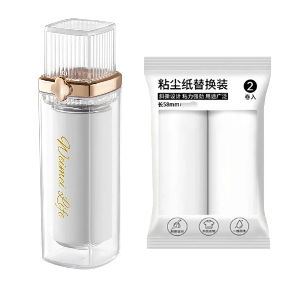 Mini rouleau anti-peluches jetable à déchirer, portable, idéal pour le voyage, avec feuilles adhésives et outil de nettoyage anti-poussière 7