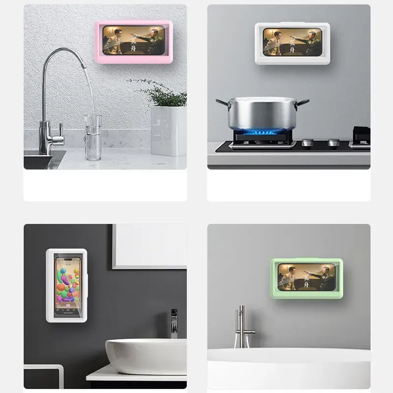 Support de téléphone universel étanche anti-buée pour salle de bain, cuisine et douche 5