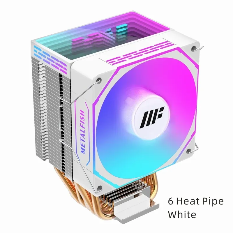 METALFISH ZH1400 Refroidisseur de processeur 4 caloducs, ventilateur PWM 4 broches silencieux ARGB, compatible Intel 1700/1200/115X/1366/2011 et AMD AM5/AM4/AM3, X99/X79 4