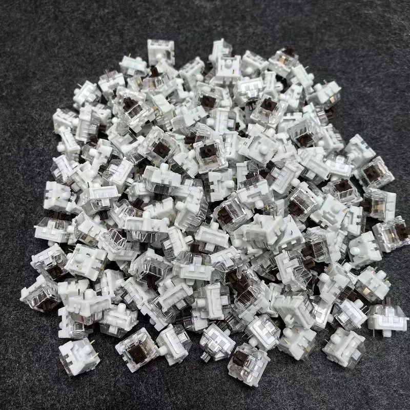 Interrupteurs de clavier mécanique bleus, rouges et bruns, personnalisables, échangeables à chaud, 3 broches, tige croisée, pour clavier mécanique, lot de 20 à 100 pièces 4