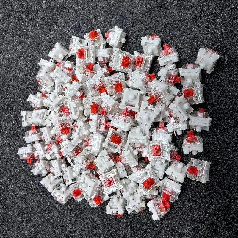 Interrupteurs de clavier mécanique bleus, rouges et bruns, personnalisables, échangeables à chaud, 3 broches, tige croisée, pour clavier mécanique, lot de 20 à 100 pièces 10