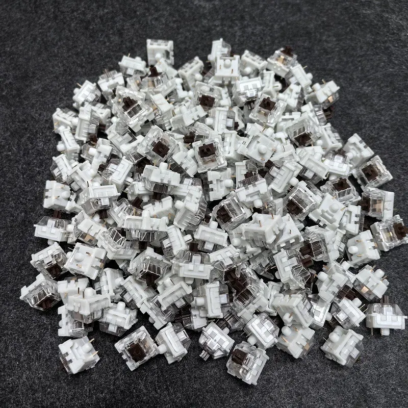 Interrupteurs de clavier mécanique bleus, rouges et bruns, personnalisables, échangeables à chaud, 3 broches, tige croisée, pour clavier mécanique, lot de 20 à 100 pièces 11