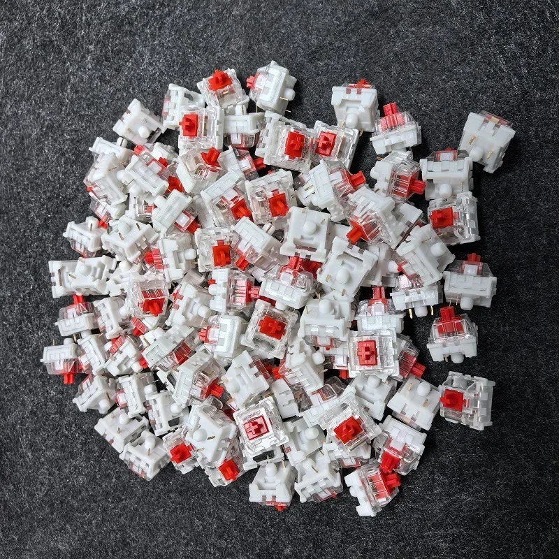 Interrupteurs de clavier mécanique bleus, rouges et bruns, personnalisables, échangeables à chaud, 3 broches, tige croisée, pour clavier mécanique, lot de 20 à 100 pièces 9
