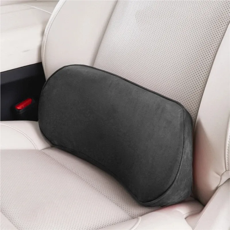 Coussin de soutien lombaire en mousse à mémoire de forme pour voiture, oreiller de taille pour siège conducteur et support dorsal de voyage