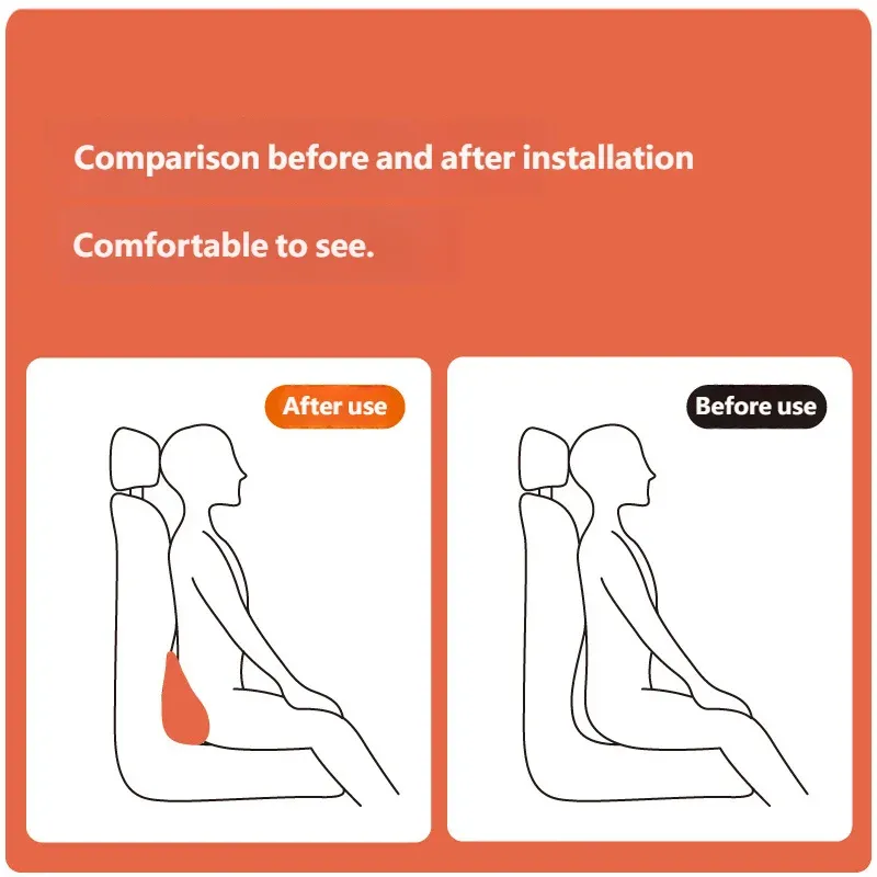Coussin de soutien lombaire en mousse à mémoire de forme pour voiture, oreiller de taille pour siège conducteur et support dorsal de voyage 5