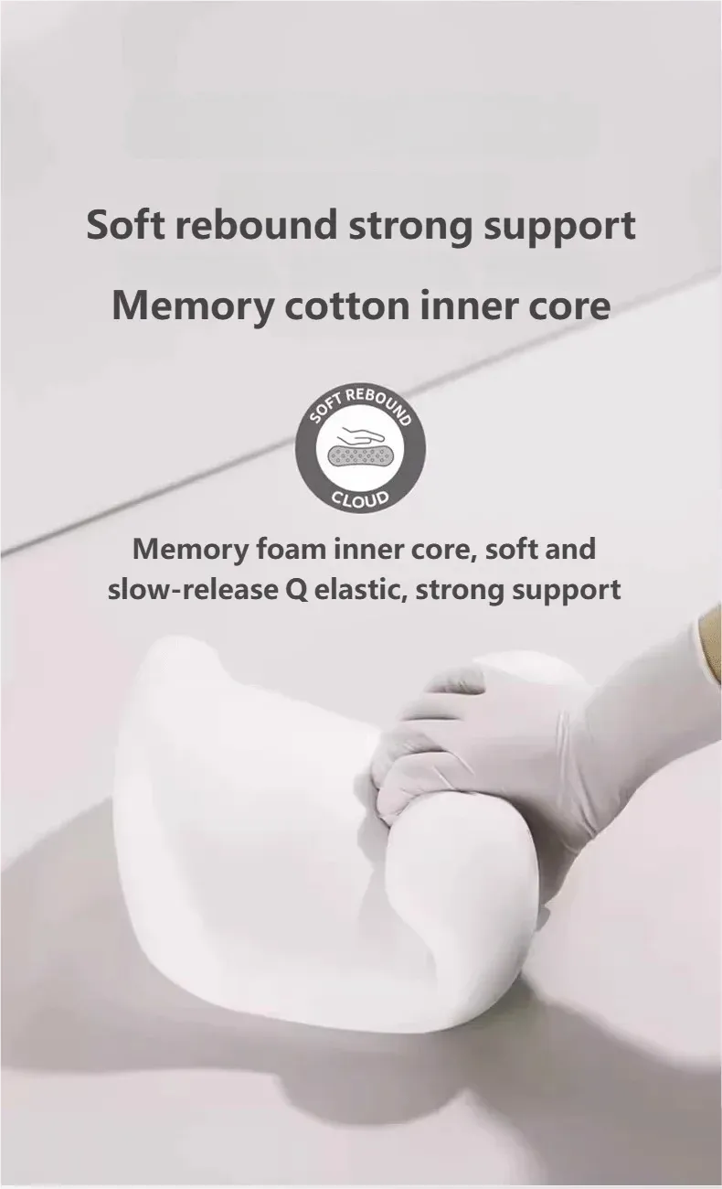 Coussin lombaire, détail de la structure ergonomique