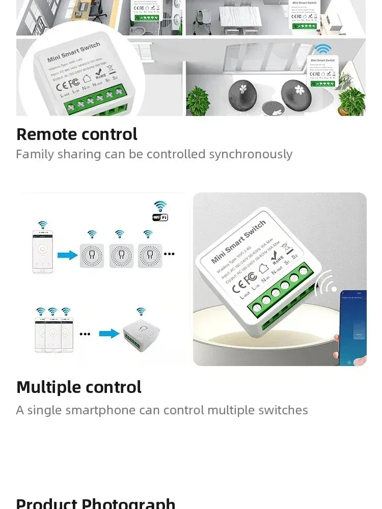 Module interrupteur intelligent, contrôle à distance