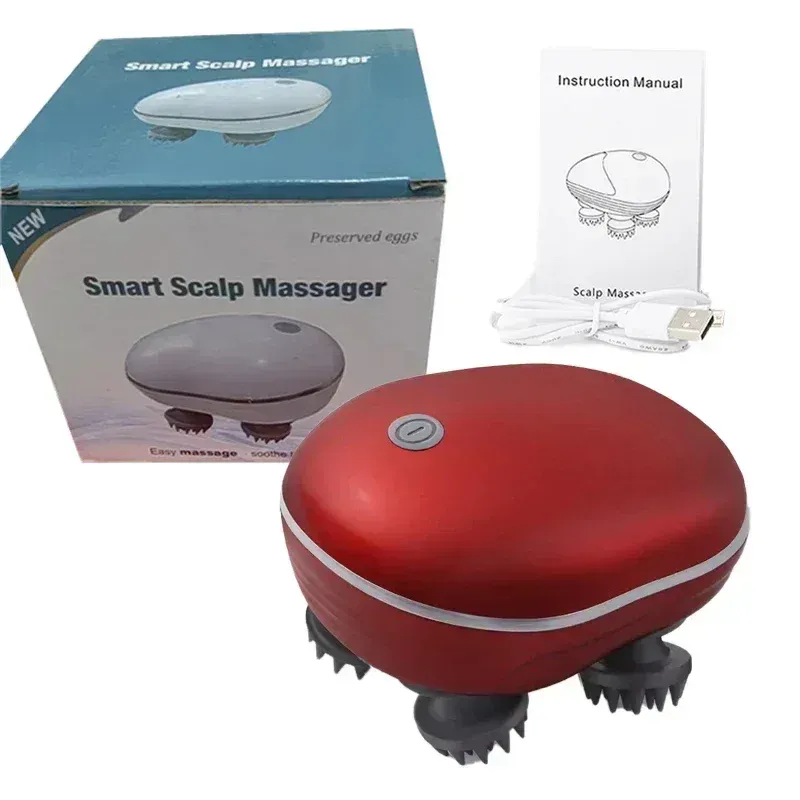 Masseur électrique pour le cuir chevelu à lumière rouge, outil de relaxation corporelle et musculaire 6