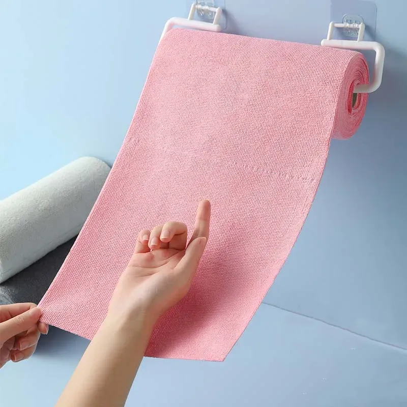 Rouleau de chiffons de nettoyage en microfibre détachables, torchons de cuisine réutilisables et anti-graisse à séchage rapide 2
