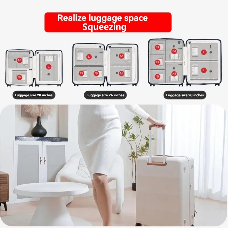Sacs de rangement sous vide de voyage avec pompe à air rechargeable, organisateurs de compression pour bagages et valises 3