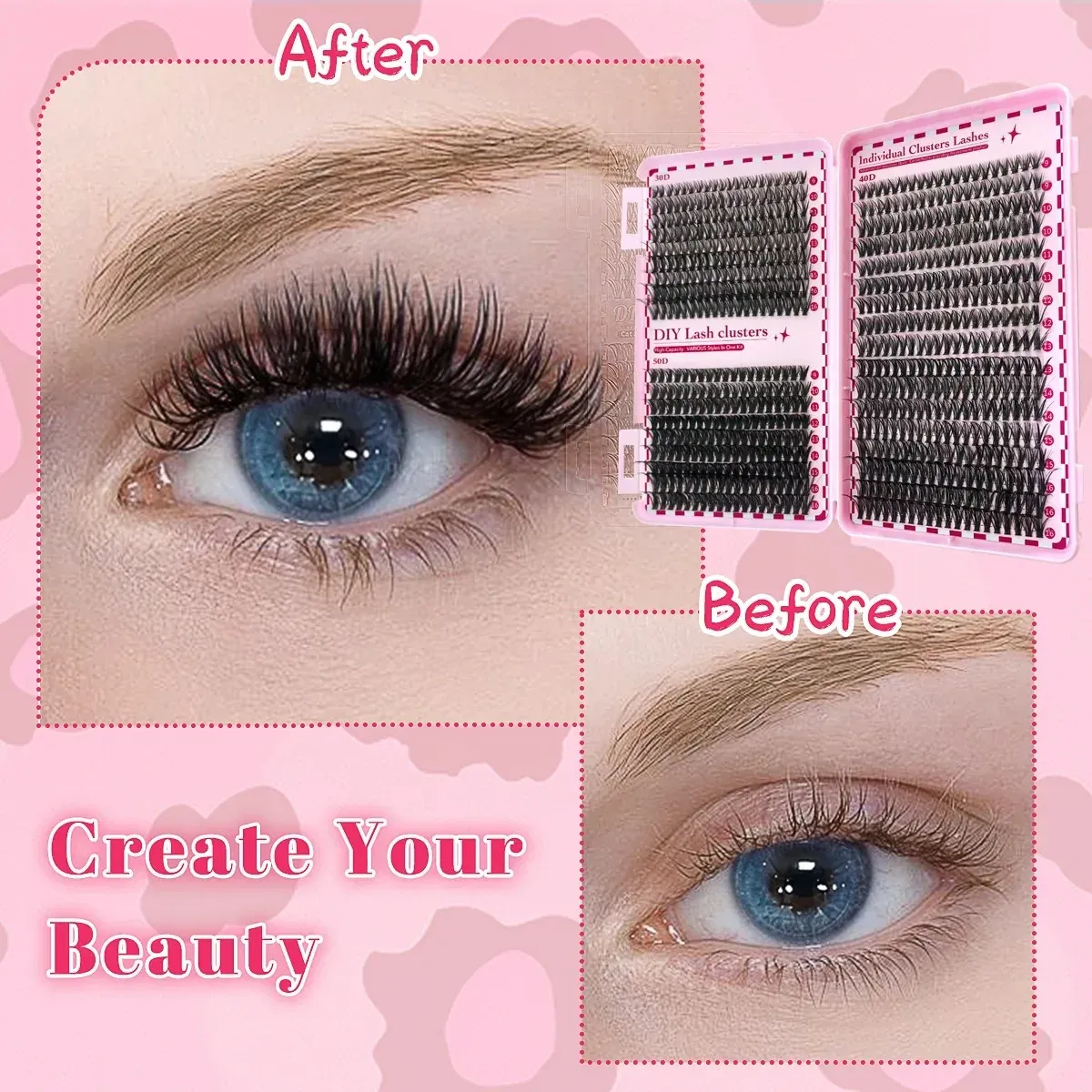 Détail des cils D-Curl du kit