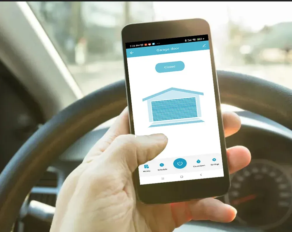 Contrôleur intelligent pour porte de garage, prise UE, compatible Alexa, Google Home et SmartLife, commande via l'application Tuya, sans concentrateur requis 2