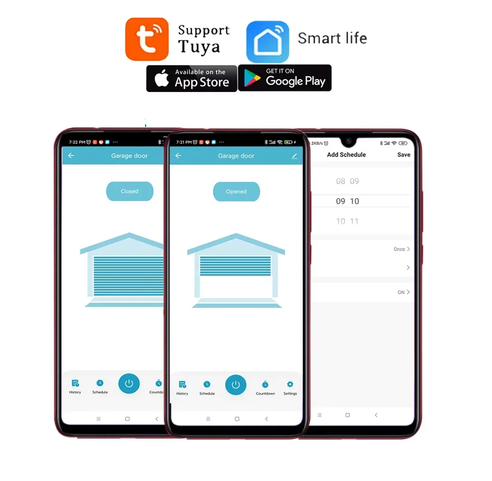 Contrôle depuis l'application Smart Life et Tuya