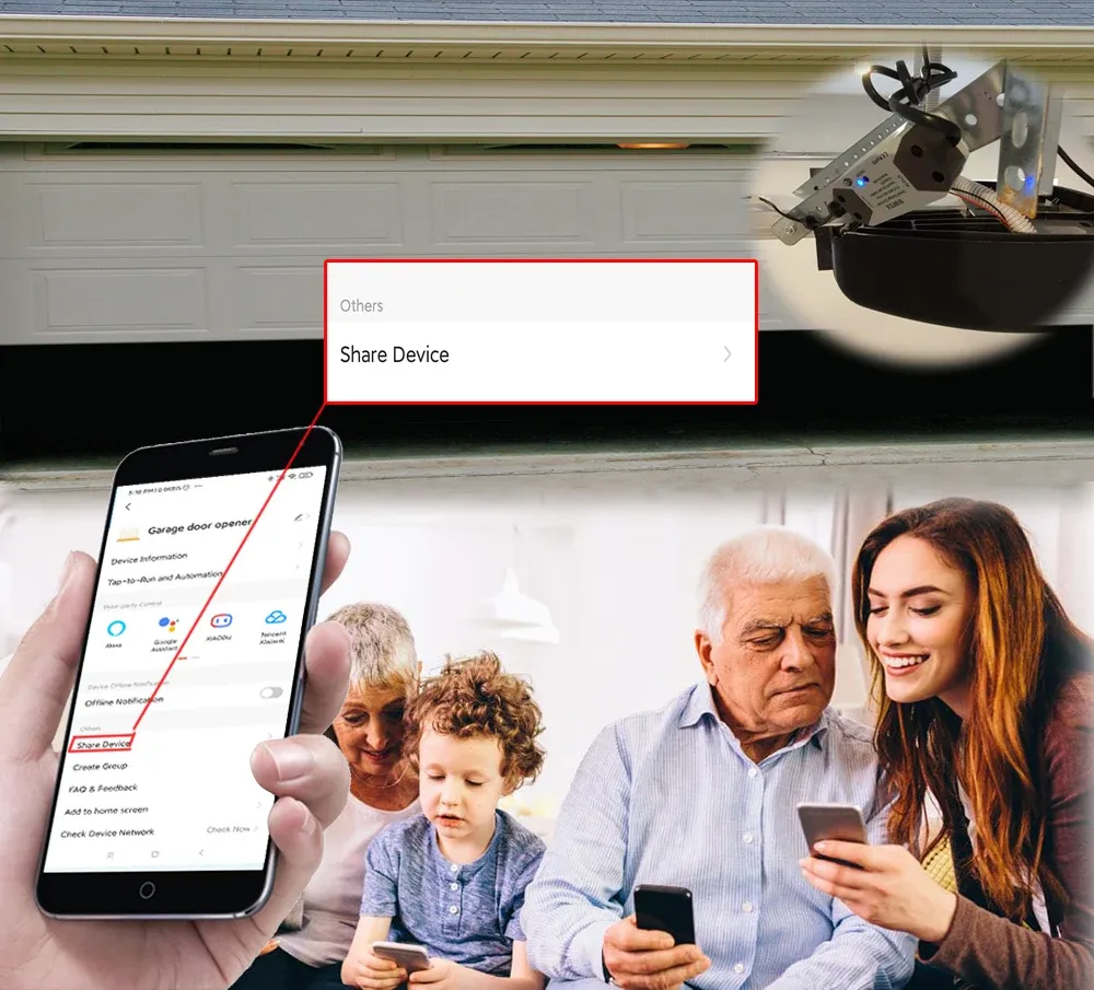 Partage de l'appareil en famille