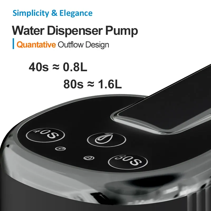 Distributeur d'eau électrique portable pliable, rechargeable par USB 3